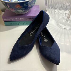 Rothy’s The Point Flats – Navy Blue – Women’s Size 8